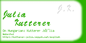 julia kutterer business card